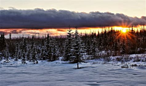 Evening Sunburst Alaska Hd Wallpaper Background Image 2048x1206
