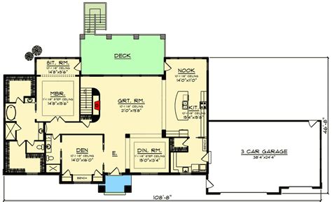 1 Story House Plans With Walkout Basement Walkout Basement House