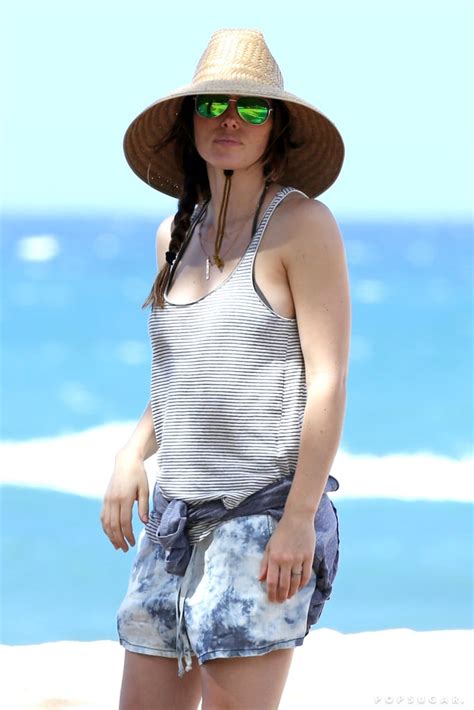 Jessica Biel Wearing A Bikini In Hawaii Pictures Popsugar