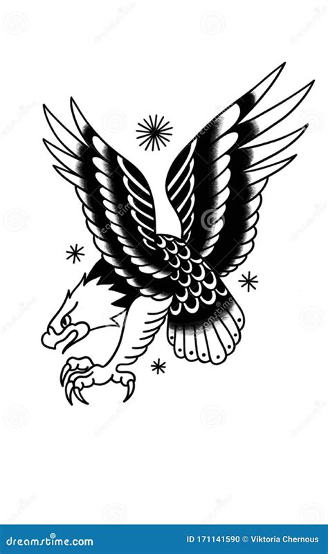 Eagle Black And White Tattoo