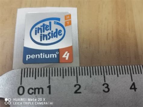 Intel Pentium 4 Ht Sticker Logo 19mmx24mm New Ebay
