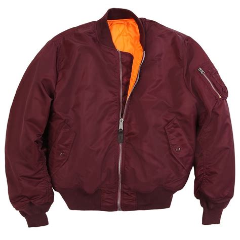 Alpha Industries Ma1 Bomber Jacket Burgundy Bennevis Clothing