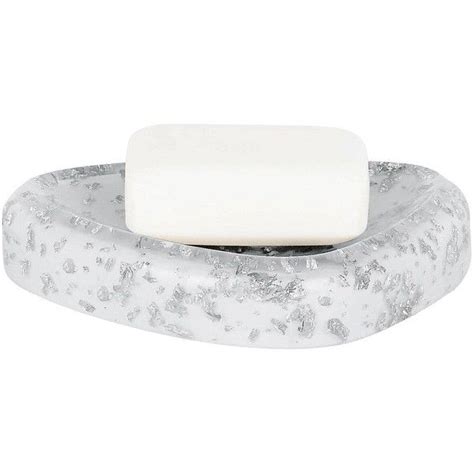 Spirella Etna Glitter White Soap Dish 12 Liked On Polyvore Featuring
