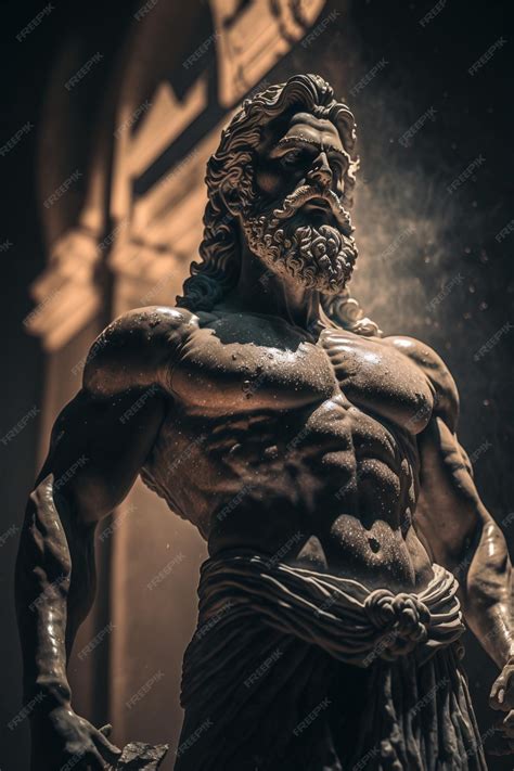 Premium Photo Statue Of An Ancient Greek God Generated Ai