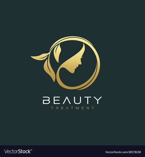 Beautiful Woman Face Logo Design Template Vector Image