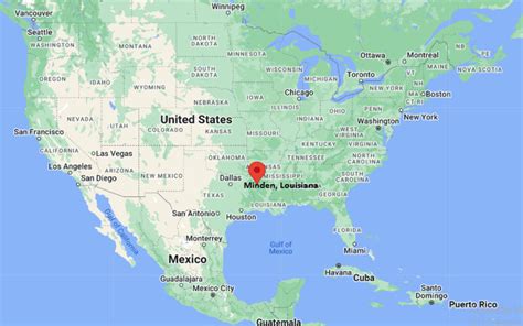 Where Is Minden La Usa Location Map Of Minden Louisiana