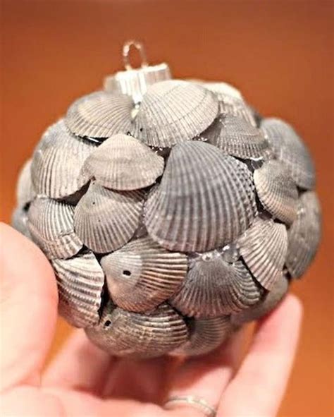 20 Easy Diy Glitter Shell Crafts Ideas Seashell Christmas Ornaments