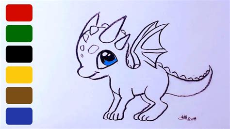 How To Draw A Baby Dragon Step By Step For Kids