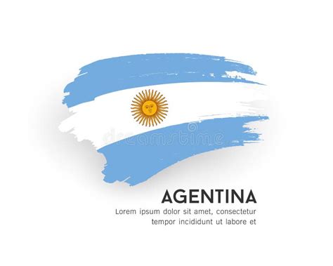 flag of argentina vector brush stroke design isolated on white background stock vector