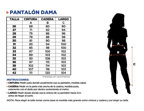 Venta Tabla De Medidas De Pantalones De Mujer En Stock