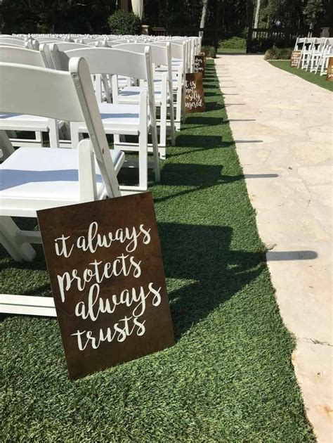 Set Of 8 Birch Wood Wedding Aisle Signs 12 X 18 Rustic Wooden 1