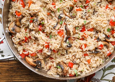 Mushroom And Red Pepper Rice Pilaf Barefeet In The Kitchen