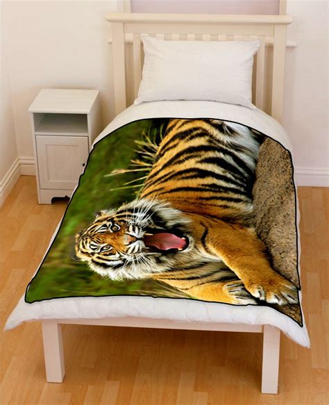 Fierce Bengal Tiger Bedding Throw Fleece Blanket Fleece Blanket