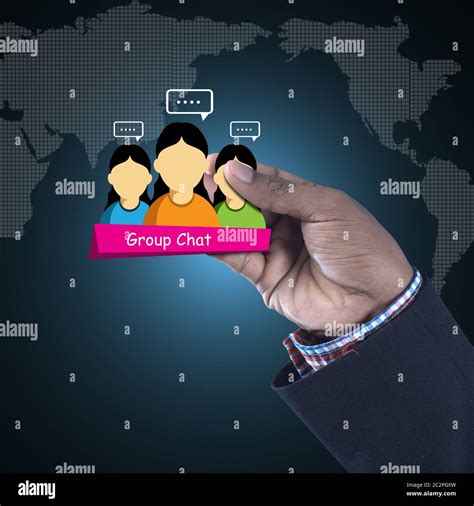 Man Showing Social Network Concept Stock Photo Alamy