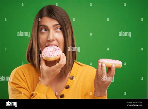 Funny Woman Eating Donut Hi Res Stock Photography And Images Alamy