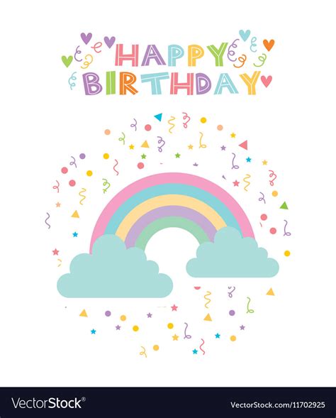 Rainbow Birthday Card Paper Greeting Cards