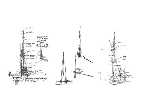 Drawings The Shard London Bridge Tower Rpf Renzo Piano