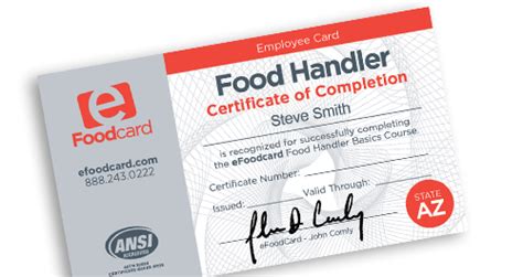 Servsafe leads the industry over prometric and sure food. $7.99 Arizona Food Handlers Card | eFoodcard