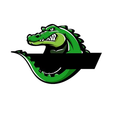 Mascotte Aligator Crocodile Logo Logo Concept Vecteur Premium
