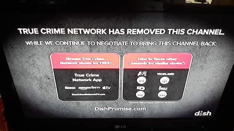 Dish Network True Crime Network Dispute Message December YouTube
