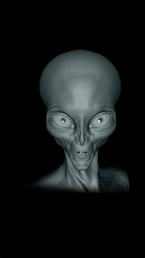 Download Scary Face Confused Alien Wallpaper