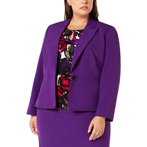 kasper womens purple suit separates one button blazer jacket plus 14w bhfo 3952 ebay