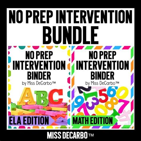 No Prep Intervention Binder Bundle Ela And Math Distance Learning