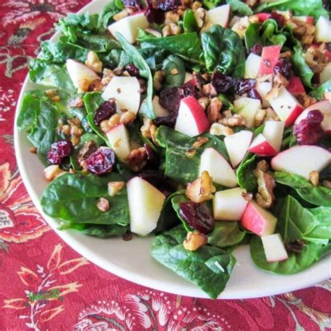 Cranberry Apple Spinach Salad Quick Delicious And Healthy Harvest2u