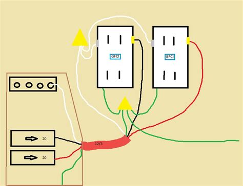 Is It Possible To Wire 2 Gfci Receptacles On 2 Circuits With 123 Wire