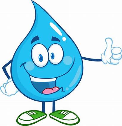 Water Drop Happy Character Clipart Giving Cartoon