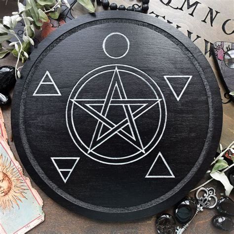 Pentagram Elements Altar Pentacle Blacksilver Wiccan Symbols