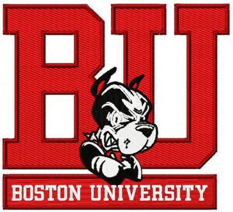 Boston University Terriers Logo 5 Sizes Digital Designs Embroidery