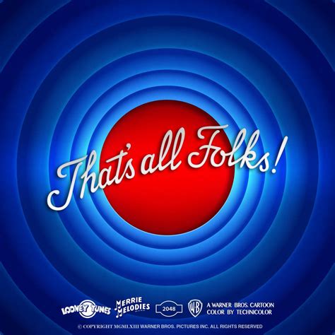 Download Thats All Folks In Blue Wallpaper