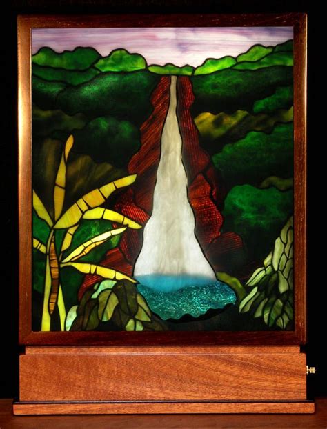 Inspired By Hawaii Island S Many Waterfalls This Is A Backlighted Display Showing A Waterfall