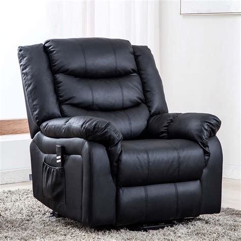 They say that a man's home is his castle, but what is a castle without a throne? SEATTLE DUAL MOTOR RISER RECLINER BONDED LEATHER ARMCHAIR ...
