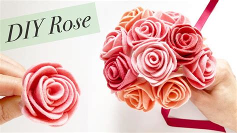 フェルトで作る簡単なバラの花の作り方 Diy Felt Flower Rose Tutorials フェルトフラワー フェルト花の