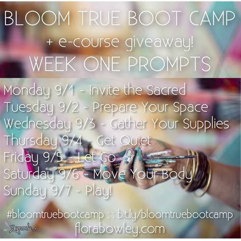 Bloom True Boot Camp Starts Today Its Free A Month Of Creative