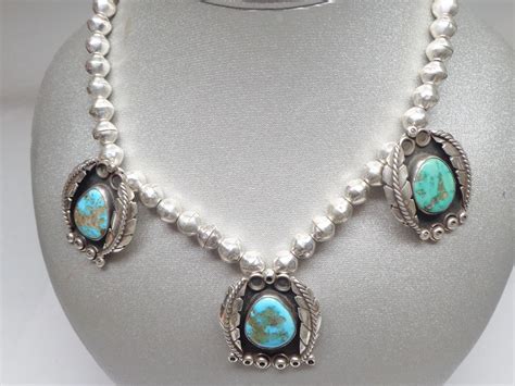 Sterling Silver Turquoise Necklace Turquoise Sterling Silver