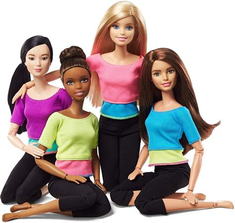 Barbie Made To Move Posable Doll In Blue Color Blocked Top And Yoga Leggings Flexible Amazon