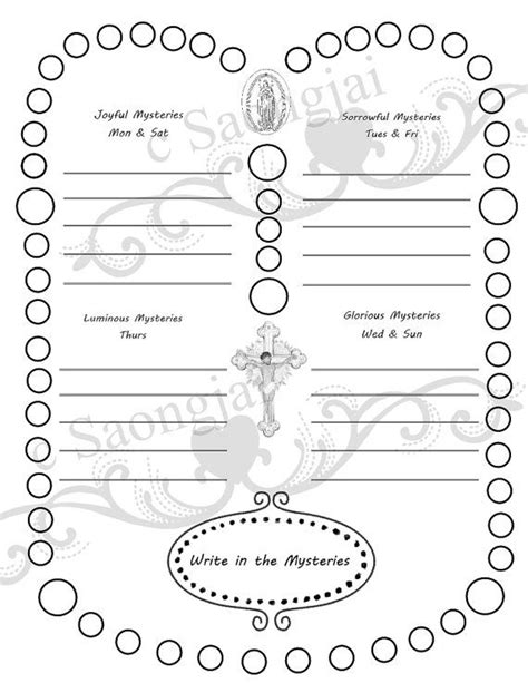 Children S Rosary Printable Holy Rosary Coloring Pages Thekidsworksheet