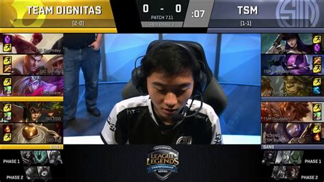 Rank, status, standing, esteem, dignity. DIG vs TSM Highlights Game 1| NA LCS Summer 2017 ...