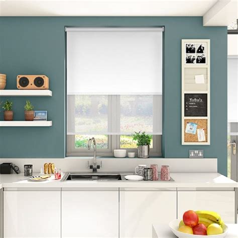Blockout Double Roller Blinds Dual Roll Shades Daynight Window Curtains