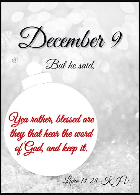 December 9~~j~ Luke 1128 December Quotes Christmas Quotes