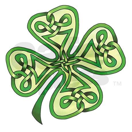 Shamrock Sticker Rectangle CafePress Four Leaf Clover Tattoo Clover Tattoos Celtic Tattoos