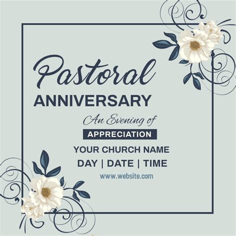 Pastoral Anniversary Pastor Anniversary Template Postermywall