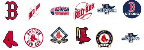 This logo image consists only of simple geometric shapes or text. Red Sox Logo Design History and Evolution | LogoRealm.com