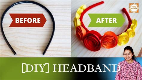 How To Make Headband Colourful Paper Flower Headband 5 Mins Craft