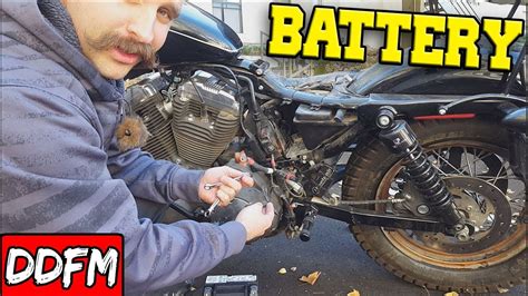 Changing My Harley Sportster Battery Battery Tender Install Youtube