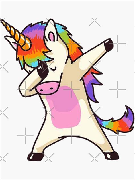 Unicorn Dab Sticker For Sale By Ange26 Redbubble