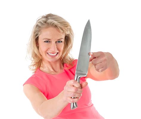 Blade Knife Women Young Women Stock Photos Pictures And Royalty Free
